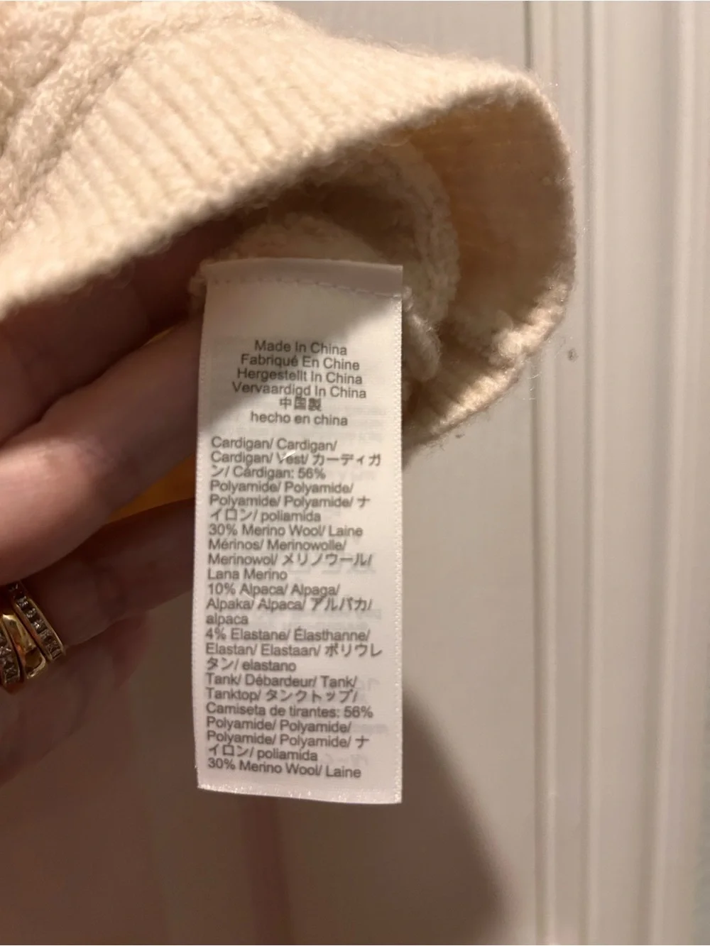 J. Crew Cream Cable-Detail Button Cardigan with matching tank top sweater
